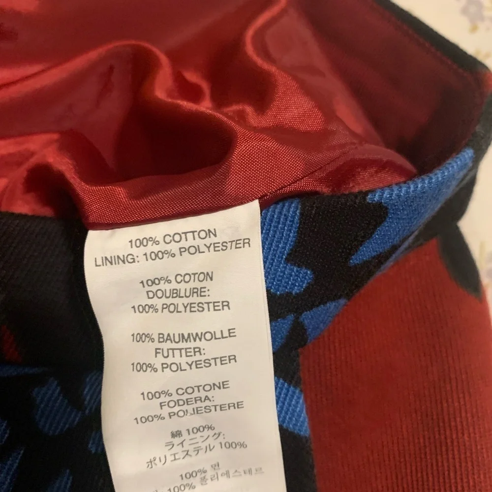 J CREW Stylish Floral Skirt - Red and Blue size 2